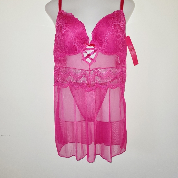 BLACK FUCHSIA Other - NWT 3X FUCHSIA CHIMESE SLEEPWEAR / SLIP UNDERWIRE